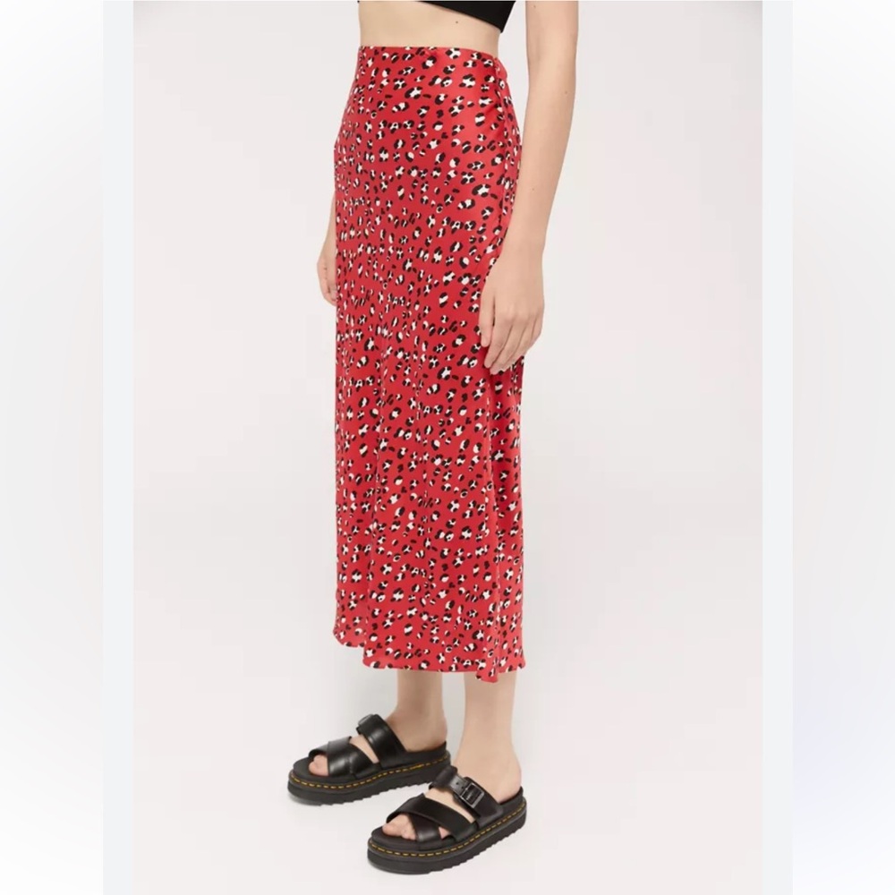 Urban Outfitters Midi skirt in red leopard print